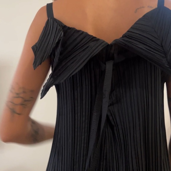 Issey Miyake Black Dress Avant-Garde Origami Pleated Gown Japanese Couture size2 - Picture 5 of 15